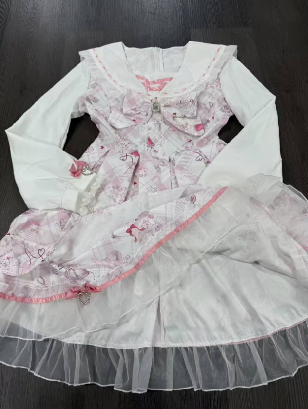 Pink Kawaii Sailor Collar Schoolgirl Dress