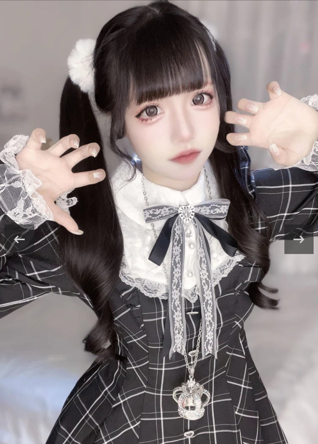 Japanese Style Preppy Plaid A-Line Dress